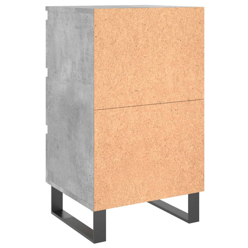 vidaXL 2 db betonszürke szerelt fa éjjeliszekrény 40x35x69 cm