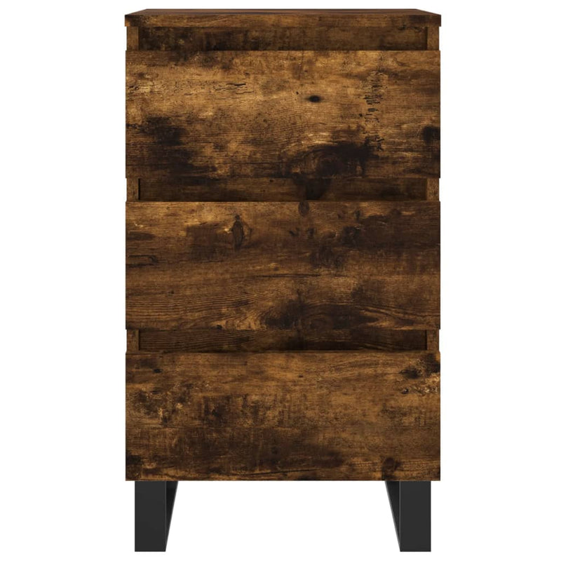 vidaXL 2 db füstös tölgy színű szerelt fa éjjeliszekrény 40x35x69 cm