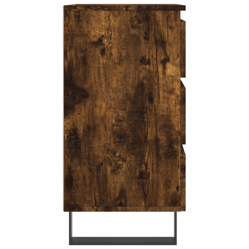 vidaXL 2 db füstös tölgy színű szerelt fa éjjeliszekrény 40x35x69 cm
