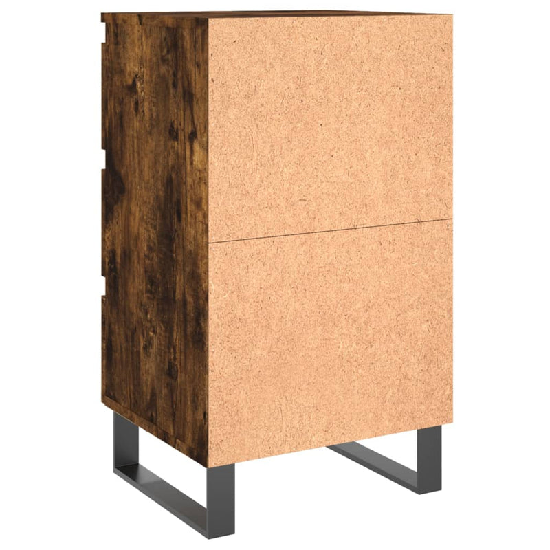 vidaXL 2 db füstös tölgy színű szerelt fa éjjeliszekrény 40x35x69 cm