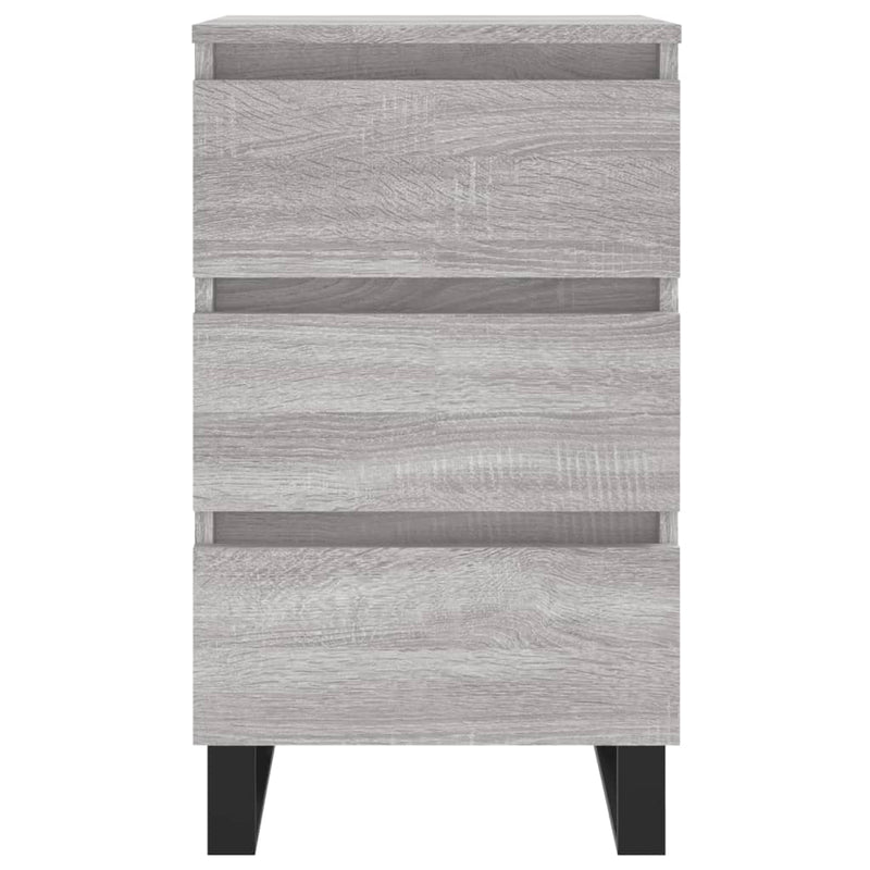 vidaXL 2 db szürke sonoma színű szerelt fa éjjeliszekrény 40x35x69 cm