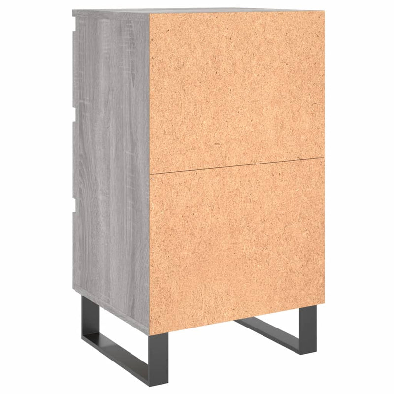 vidaXL 2 db szürke sonoma színű szerelt fa éjjeliszekrény 40x35x69 cm