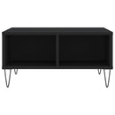 vidaXL fekete szerelt fa dohányzóasztal 60x 60 x 30 cm