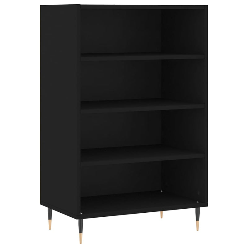 vidaXL fekete szerelt fa magasszekrény 57 x 35 x 90 cm