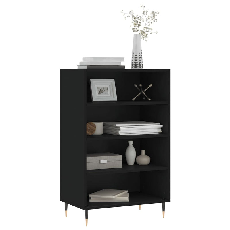 vidaXL fekete szerelt fa magasszekrény 57 x 35 x 90 cm
