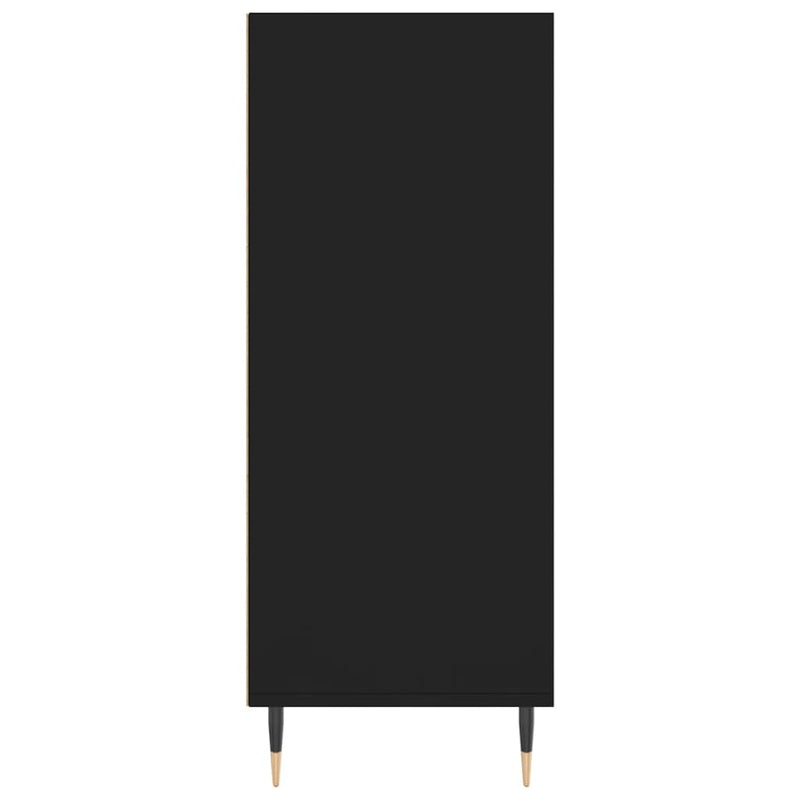 vidaXL fekete szerelt fa magasszekrény 57 x 35 x 90 cm