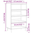 vidaXL fekete szerelt fa magasszekrény 57 x 35 x 90 cm