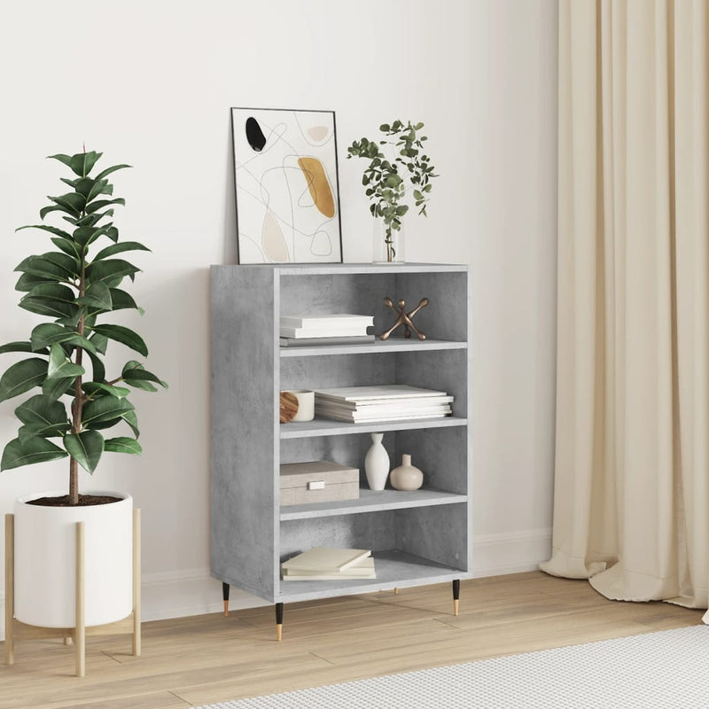 vidaXL betonszürke szerelt fa magasszekrény 57 x 35 x 90 cm