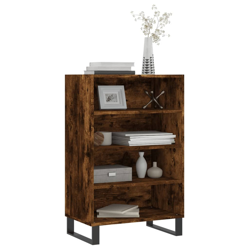 vidaXL füstös tölgy színű szerelt fa magasszekrény 57 x 35 x 90 cm