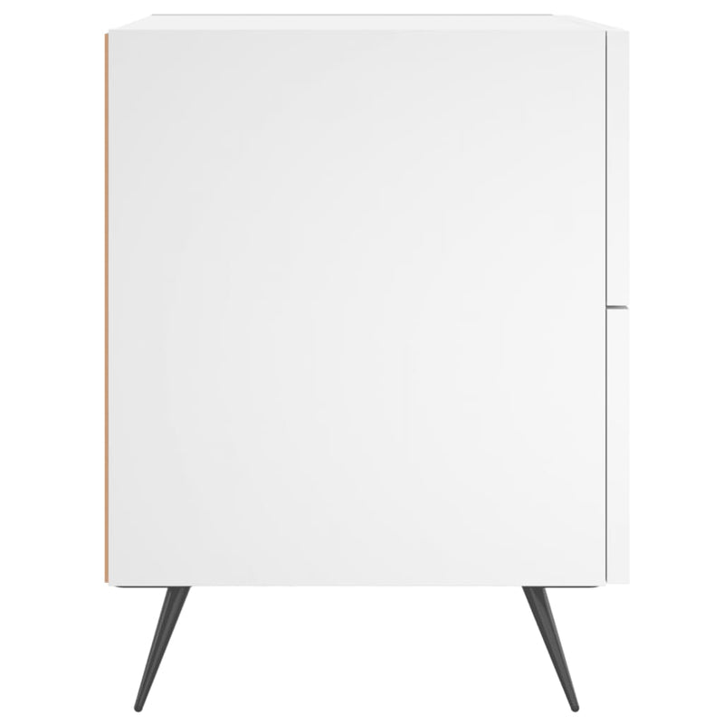vidaXL 2 db fehér szerelt fa éjjeliszekrény 40 x 35 x 47,5 cm