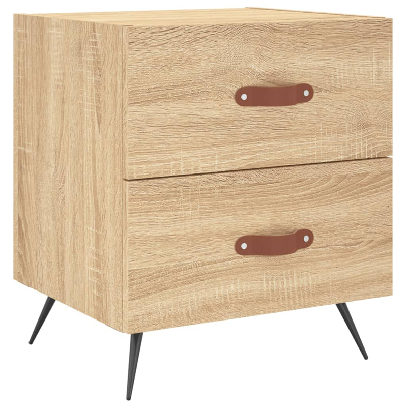 vidaXL 2 db sonoma tölgy színű szerelt fa éjjeliszekrény 40x35x47,5 cm