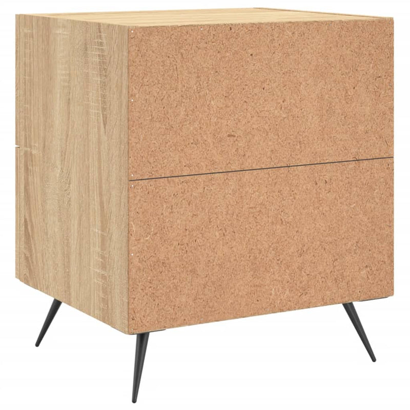 vidaXL 2 db sonoma tölgy színű szerelt fa éjjeliszekrény 40x35x47,5 cm