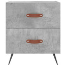 vidaXL 2 db betonszürke szerelt fa éjjeliszekrény 40 x 35 x 47,5 cm