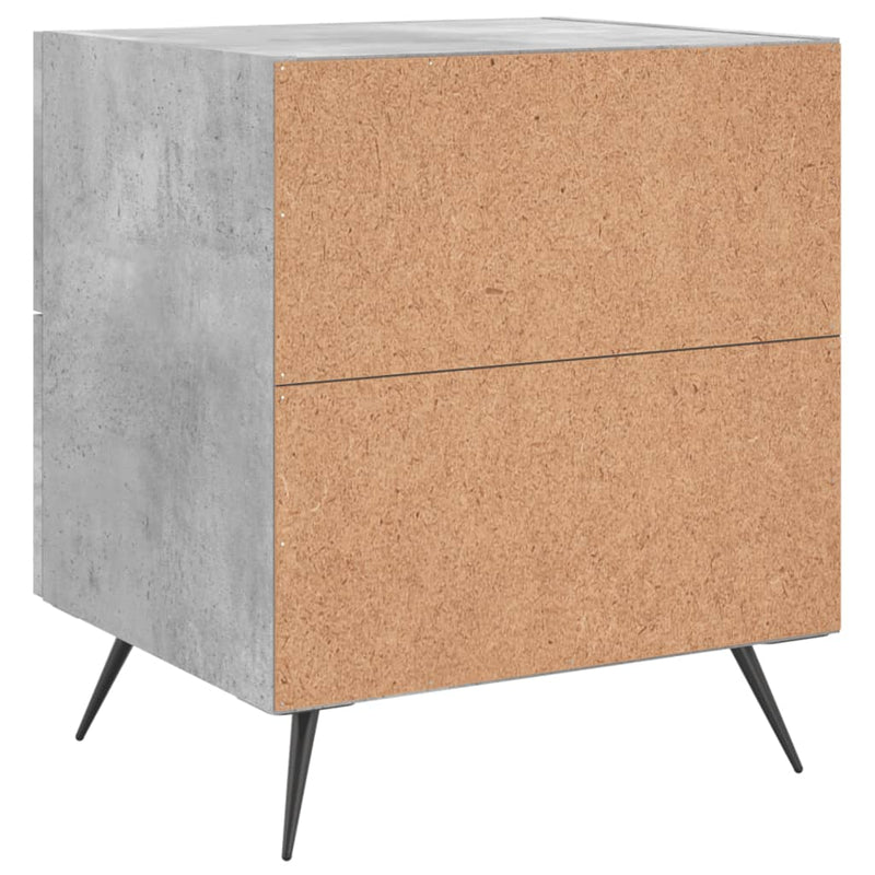 vidaXL 2 db betonszürke szerelt fa éjjeliszekrény 40 x 35 x 47,5 cm