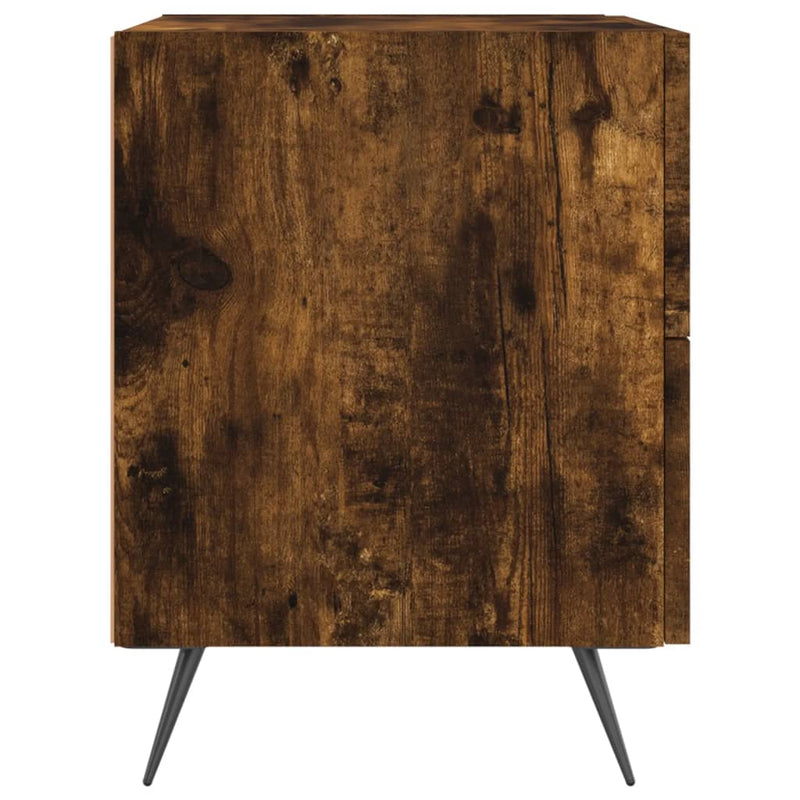 vidaXL 2 db füstös tölgy színű szerelt fa éjjeliszekrény 40x35x47,5 cm