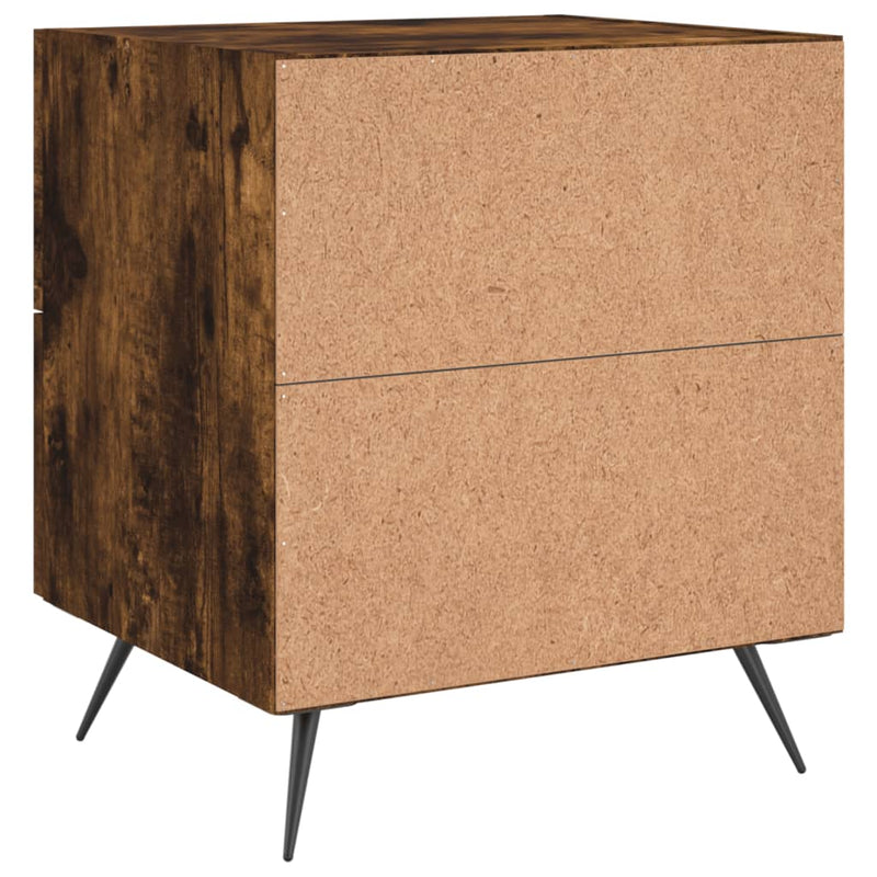vidaXL 2 db füstös tölgy színű szerelt fa éjjeliszekrény 40x35x47,5 cm