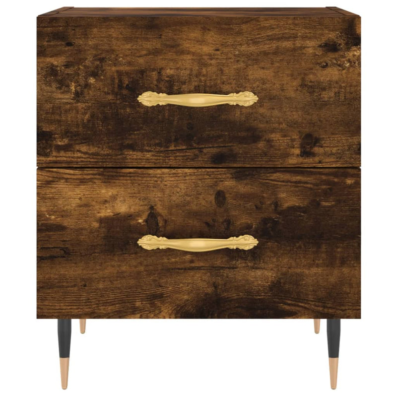 vidaXL 2 db füstös tölgy színű szerelt fa éjjeliszekrény 40x35x47,5 cm