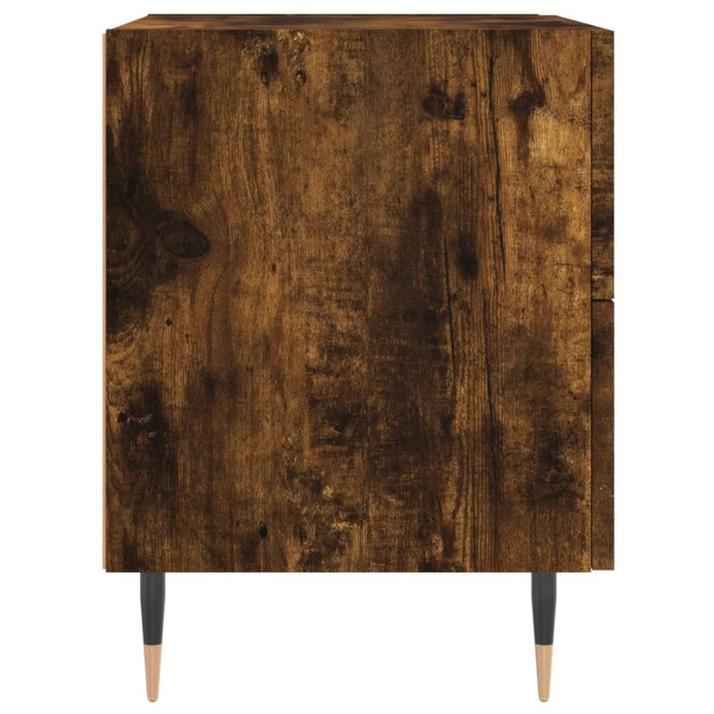 vidaXL 2 db füstös tölgy színű szerelt fa éjjeliszekrény 40x35x47,5 cm