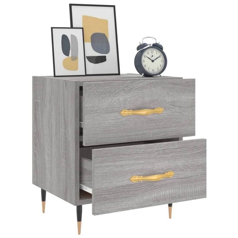 vidaXL szürke sonoma színű szerelt fa éjjeliszekrény 40 x 35 x 47,5 cm
