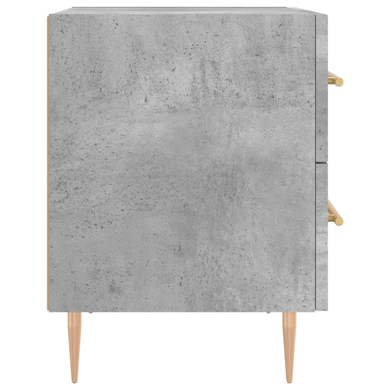 vidaXL 2 db betonszürke szerelt fa éjjeliszekrény 40 x 35 x 47,5 cm