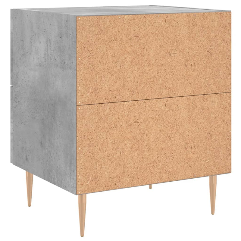 vidaXL 2 db betonszürke szerelt fa éjjeliszekrény 40 x 35 x 47,5 cm