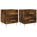 vidaXL 2 db füstös tölgy színű szerelt fa éjjeliszekrény 40x35x47,5 cm