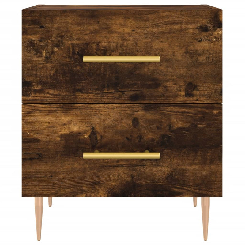 vidaXL 2 db füstös tölgy színű szerelt fa éjjeliszekrény 40x35x47,5 cm