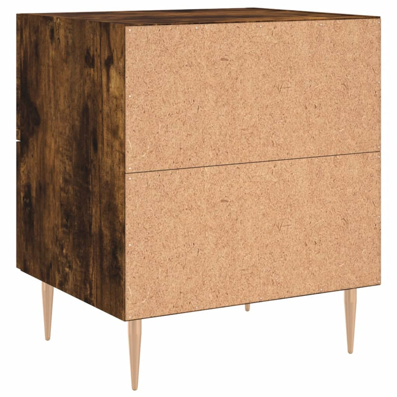 vidaXL 2 db füstös tölgy színű szerelt fa éjjeliszekrény 40x35x47,5 cm