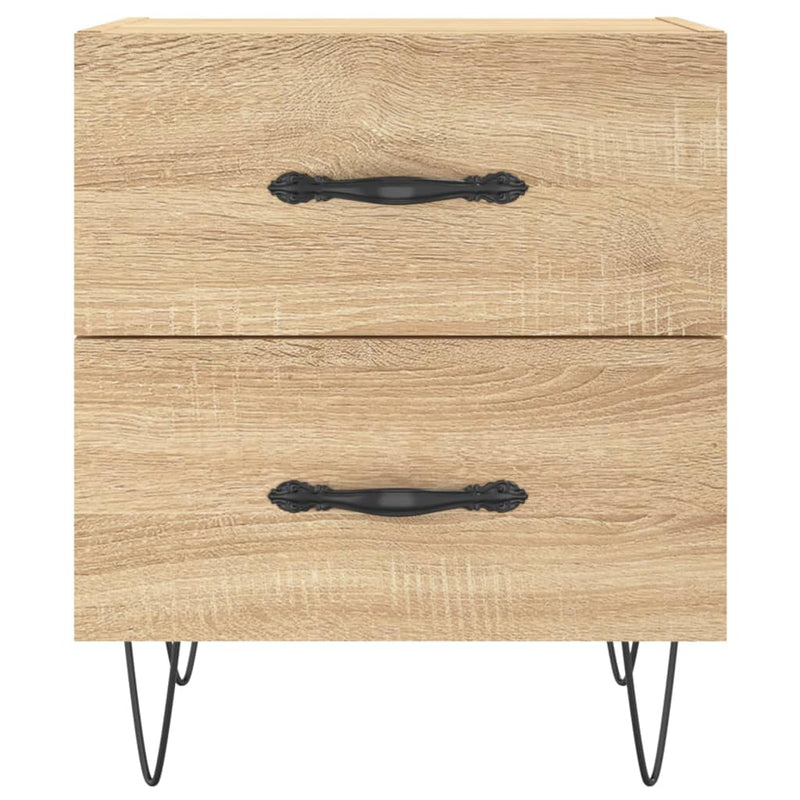 vidaXL 2 db sonoma tölgy színű szerelt fa éjjeliszekrény 40x35x47,5 cm