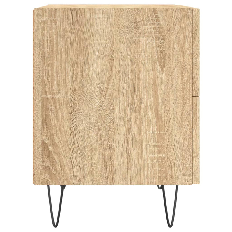 vidaXL 2 db sonoma tölgy színű szerelt fa éjjeliszekrény 40x35x47,5 cm