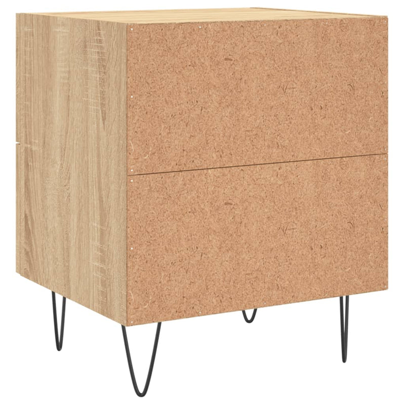 vidaXL 2 db sonoma tölgy színű szerelt fa éjjeliszekrény 40x35x47,5 cm
