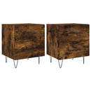 vidaXL 2 db füstös tölgy színű szerelt fa éjjeliszekrény 40x35x47,5 cm