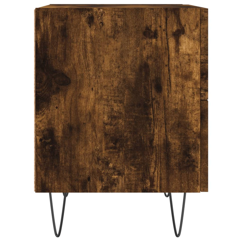 vidaXL 2 db füstös tölgy színű szerelt fa éjjeliszekrény 40x35x47,5 cm