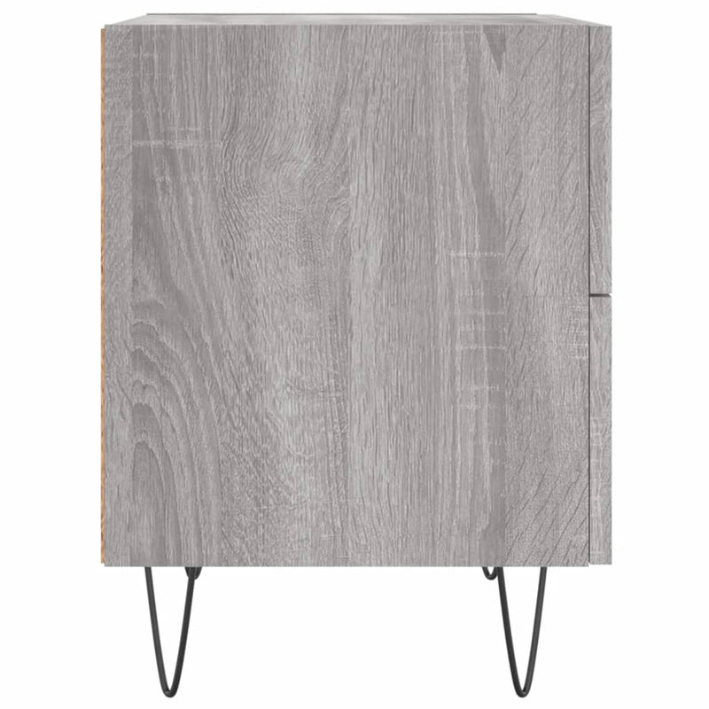 vidaXL 2 db szürke sonoma színű szerelt fa éjjeliszekrény 40x35x47,5cm