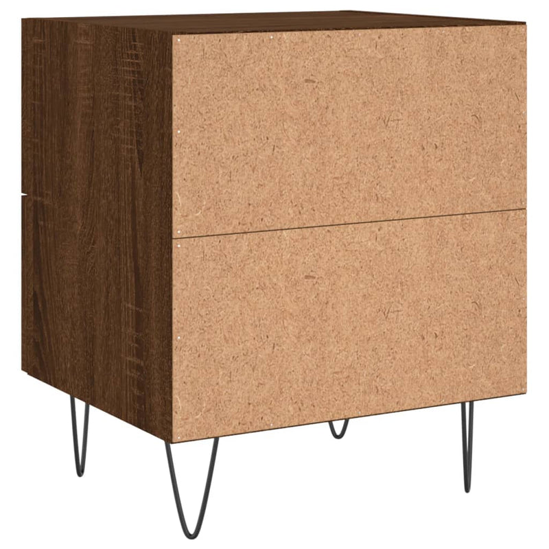 vidaXL 2 db barna tölgyszínű szerelt fa éjjeliszekrény 40x35x47,5 cm
