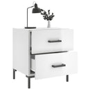 vidaXL 2 db magasfényű fehér szerelt fa éjjeliszekrény 40x35x47,5 cm