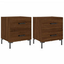 vidaXL 2 db barna tölgyszínű szerelt fa éjjeliszekrény 40x35x47,5 cm