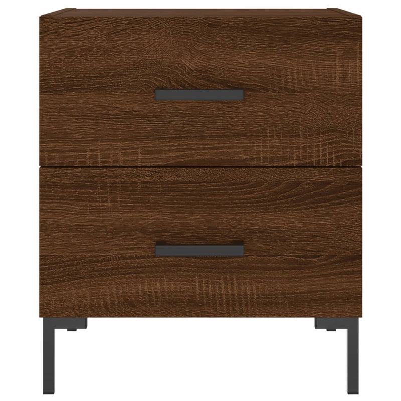 vidaXL 2 db barna tölgyszínű szerelt fa éjjeliszekrény 40x35x47,5 cm