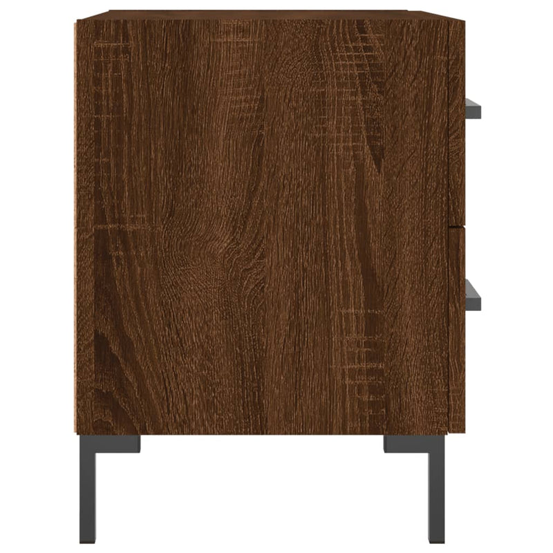 vidaXL 2 db barna tölgyszínű szerelt fa éjjeliszekrény 40x35x47,5 cm