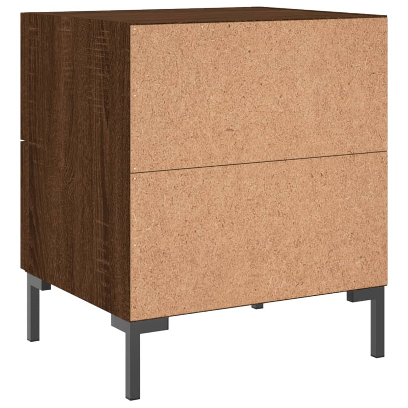 vidaXL 2 db barna tölgyszínű szerelt fa éjjeliszekrény 40x35x47,5 cm
