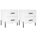 vidaXL 2 db fehér szerelt fa éjjeliszekrény 40 x 35 x 47,5 cm