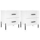 vidaXL 2 db magasfényű fehér szerelt fa éjjeliszekrény 40x35x47,5 cm