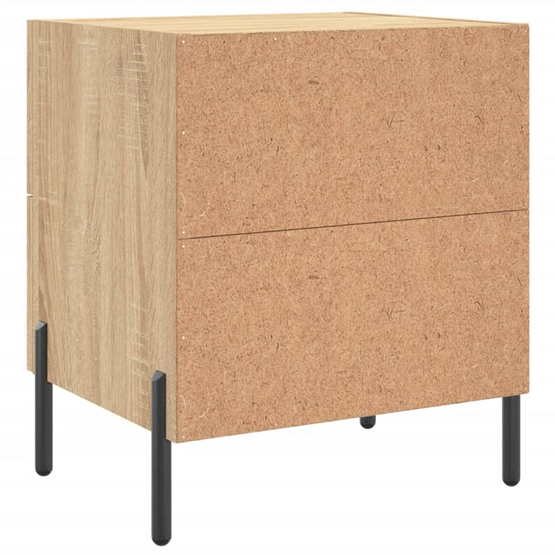 vidaXL 2 db sonoma tölgy színű szerelt fa éjjeliszekrény 40x35x47,5 cm