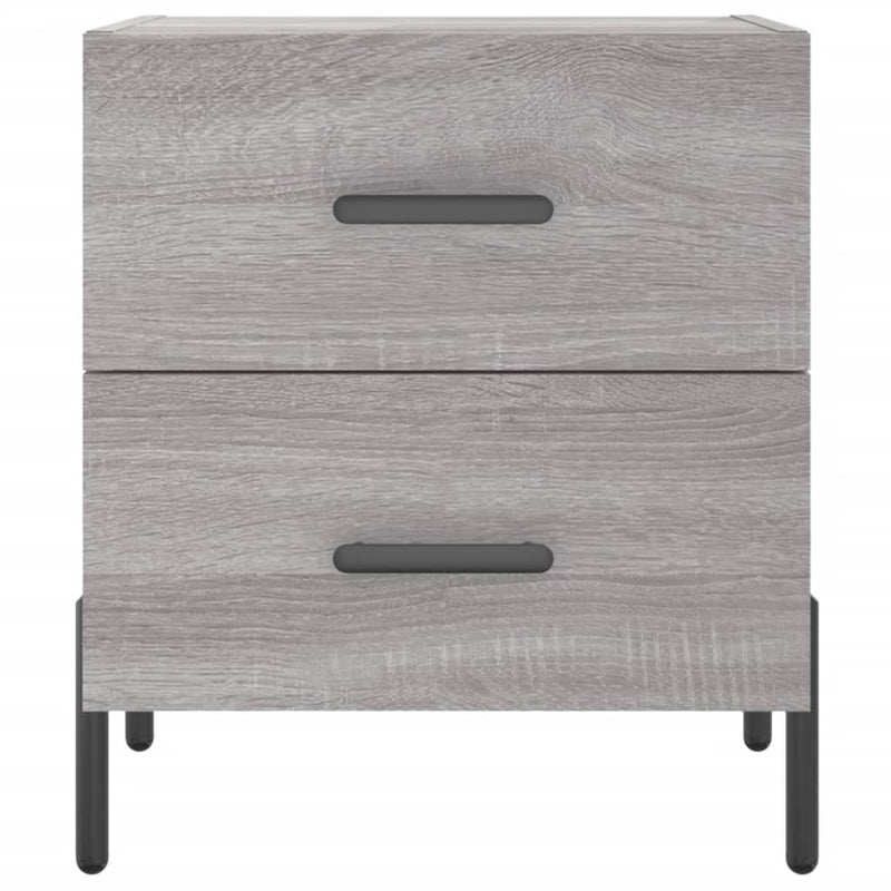 vidaXL 2 db szürke sonoma színű szerelt fa éjjeliszekrény 40x35x47,5cm