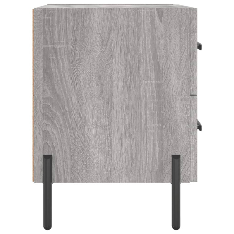 vidaXL 2 db szürke sonoma színű szerelt fa éjjeliszekrény 40x35x47,5cm