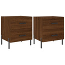 vidaXL 2 db barna tölgyszínű szerelt fa éjjeliszekrény 40x35x47,5 cm