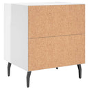 vidaXL 2 db magasfényű fehér szerelt fa éjjeliszekrény 40x35x47,5 cm