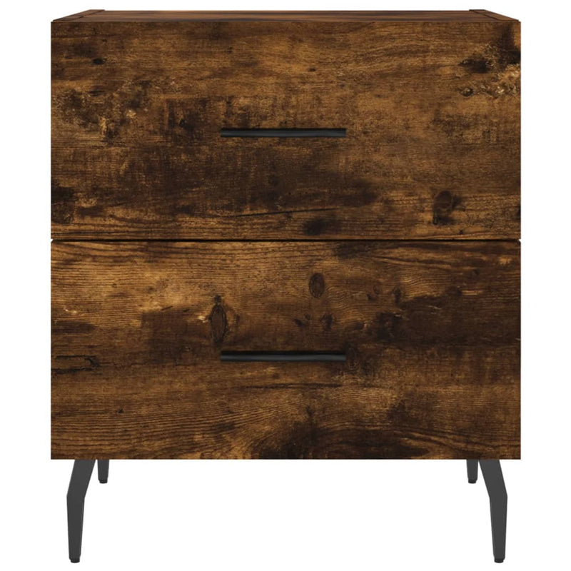 vidaXL 2 db füstös tölgy színű szerelt fa éjjeliszekrény 40x35x47,5 cm
