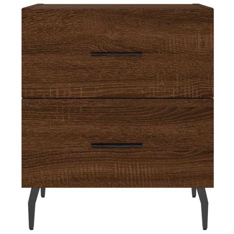vidaXL 2 db barna tölgyszínű szerelt fa éjjeliszekrény 40x35x47,5 cm