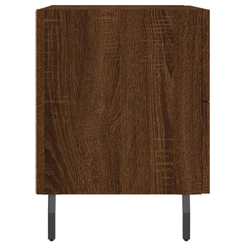 vidaXL 2 db barna tölgyszínű szerelt fa éjjeliszekrény 40x35x47,5 cm
